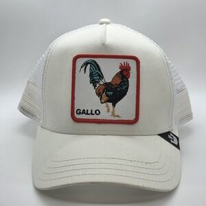 Goorin Bros‎ The Farm Gallo Rooster Trucker Hat White OSFM Adjustable